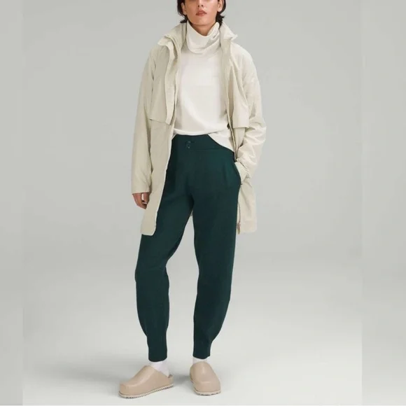Lululemon Cotton Cashmere Jogger Pant 6 Green Mid Casual Comfy Cozy Athleisure - Picture 13 of 13